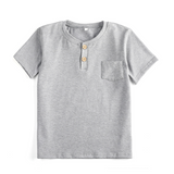 Load image into Gallery viewer, Henley Gray Tshirt